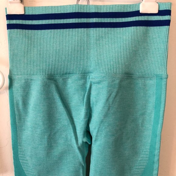FINAL! NIB! SHEIN 2 PIECE TURQUOISE ATHLETIC YOGA WORKOUT GYM LOUNGE OUTFIT - Picture 4 of 8